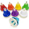 Nybhyjka Campanelli a mano per bambini,Campanelli da scrivania per bambini, Sussidi didattici Bell colorati, Musica educativa per bambini piccoli, set di campanelli a mano, campanelli da scrivania per