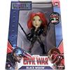 Marvel Funko 97680 MARVEL 97680 Jada Metals Die Cast 4 Inch Civil War-Black Widow, Multi