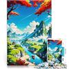 LKASGCBY puzzle 1000 pezzi per adulti Sereno paesaggio asiatico Giocattoli educativi per l'apprendimento Giochi per famiglie Un'opera d'arte 52x38cm