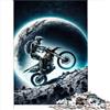AITEXI Puzzle bambini Astronauta in sella a una moto Puzzle adulti in legno Puzzle adulti e bambini dai 12 anni in su Regalo compleanno, regali adulti 1000 pezzi （50x75 cm）