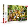 Trefl, Puzzle, La Famiglia delle Tigri, 500 Elementi, Qualità Premium, per adulti e Bambini da 10 anni