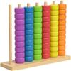 AOBUJDUB Color Matching Stacking Ring Puzzle Game, Wooden Colour Sorting Stack Challenge Game for 2 Players, Fast Challenge Ring Stack Puzzle for Family(2pcs)