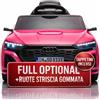 TOYSCAR Auto Macchina Elettrica per Bambini 12V Audi SQ8 e-Tron Sedile Pelle con TAPPETINI Telecomando Cintura di Sicurezza Porte Apribili (Rosa)