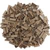 Q-Bricks Confezione da 300 mattoncini da costruzione classici in 5 forme - Colore grigio beige - Contenitore riutilizzabile - 100% compatibile - Prodotto nell'Unione Europea