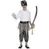 Funidelia | Costume da pirata zombie per bambino Morto vivente, Horror - Costume per bambini e accessori per Feste, Carnevale e Halloween - Taglia 3-4 anni - Nero