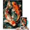 LKASGCBY puzzle 1000 pezzi per adulti Coppia di pesci koi Giocattoli educativi per l'apprendimento Giochi per famiglie Regali di Babbo Natale segreto 52x38cm