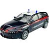 Generisch Welly Modello Auto Compatibile con Alfa Romeo 159 Sportwagon Carabinieri Nero ca 1/24 1:24 Metallo Modello Auto Il Cast Nuovo in Scatola