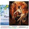 Figured'Art Dipingere con i Numeri con Telaio - Paint by Numbers Donna seduta Art Deco, Passatempo per Adulti, Kit Completo, Hobby Creativi - Quadri fai da te 40x50cm Tela Già Incorniciata