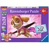 Ravensburger 09152 - Disney: Paw Patrol - Skye & Everest - Puzzle per Bambini 2 x 24 Pezzi