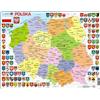 Larsen K97 Polonia Mappa politica, edizione Polacco, Puzzle Incorniciato con 70 pezzi