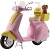 Barbie Scooter e Cagnolino, Moto con Cucciolo e Casco, Bambola non Inclusa, per Bambini 3 + Anni, FRP56
