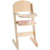 howa Seggiolone per bambole in legno, con cuscino di seduta 2860