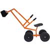 COSTWAY Ruspa Cavalcabile per Bambini, Escavatore Giocattolo Metallico con 4 Ruote, Rotazione di 360°, Carico 50 kg, Regalo per Bambini 3 Anni+, 106x28x35 cm, Giallo (Stile 3)