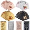 KKONHII 4 mazzi di carte da gioco impermeabili in plastica lamina d'oro carte da gioco standard carte da poker 4 colori fantastici regali per adulti feste in famiglia e giochi (oro, argento, oro rosa,