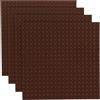Q-Bricks Piastre Classiche da Costruzione | 20x20 Nodi | 16 * 16 cm | Compatibile con la Maggior Parte dei Marchi | 4 PEZZI nel Set | Colore: Marrone Noce