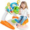 RELAX4LIFE Volante Giocattolo per Bambini, Simulatore di Guida Auto, Effetti di Luce e Suono, Gioco Educativo, Montessori, Regalo per Bambini 3+ Anni