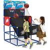 COSTWAY Canestro Basket da Camera per Bambini, Gioco Pallacanestro a Doppio Tiro con 4 Palline e Pompa di Gonfiaggio, Ideale per Sala Giochi e Cameretta, 90 x 90 x 140 cm
