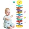 Generico Torre di Palline - Giocattolo Educativo con Rampa di Palline Vorticose, Altezza 33 Cm, Design Impilabile in ABS A 5 Strati, Simpatico Cartone Animato | Adorabile Giocattolo per L'allenamento