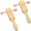 Uonlytech Giocattoli Musicali in Legno 2 Unitá Campanello a Mano per Bambini Strumento Educativo Precoce Forte Senso del Ritmo per Palcoscenico Asilo e Decorazione Casa