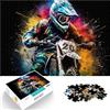 AITEXI Puzzle 1000 pezzi per adolescenti Motocross estremo per il giocattolo di sfida del gioco educativo è ideale come regalo per tutta la famiglia 52x38cm