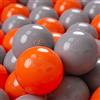 KiddyMoon 50 Palline/7Cm Palline Morbide Colorate per Piscina Bambini Fatto in EU, Arancione/Grigio