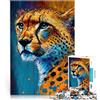 LKSDCBOT Puzzle da 1000 pezzi per adulti Ghepardo Fatto di carta，per 14+ gioco educativo di apprendimento Grande regalo。misurare：38x52cm/14.96x20.47pollice