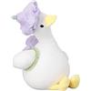 Generic Fiore Anatra Peluche Carino Cappelli Floreali Zaini Morbido Corpo Grasso Occhi Luminosi per Bambini Adulti Camera da Letto Soggiorno Ufficio Auto 13,8 Giallo (PURPLE)