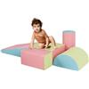 RELAX4LIFE Set da Gioco con Blocchi in Schiuma per Arrampicarsi e Gattonare, Giocattoli Educativi per Bimbi con Colori Vivaci e Forme Diverse, per Soggiorno, Cameretta e Asilo Nido (Colorato-4)