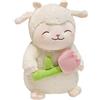 Generico Pecora Peluche - Agnellino Di Peluche | Con Tulipani, Morbida Imbottitura Cotone PP, Cuscino Confortante, Design, 25-35cm, Decorazione Camera Divano, Regalo Compleanno Pasqua Bambini Ragazze Ra