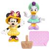 Just Play Disney Junior Minnie Mouse - Set di 2 personaggi mobili da collezione con cestino e coperta, Minnie Mouse e Daisy Duck Tea, 5 cm, a partire dai 3 anni in su