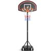 YOLEO Canestro Basket Esterno Bambini, Regolabile 160-210 cm, Canestro da Basket Net System su Ruote