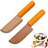 Generisch Coltello da cucina per bambini, giocattolo da cucina per bambini, set di taglio in legno, gioco di ruolo, strumento di taglio realistico per cucina, casa, asilo
