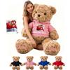 GOUFEISUN Orsacchiotto Gigante Personalizzato 50 cm A 125 cm, Giant Teddy Bear Con Testo E Foto Personalizzabile Come Regali Personalizzati Per Lei Lui Per San Valentino Compleanno Natale