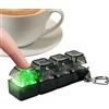 Generico Tastiera Clicker Fidget, Tastiera Fidget a 4 pulsanti Portachiavi Giocattolo antistress, Portachiavi Giocattoli luminosi per bambini Adulti