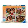 Ravensburger - Puzzle Disney Oceania 2, Collezione Bumper Pack 4X100, Idea Regalo per Bambini 5+ Anni, Gioco Educativo e Stimolante, 4 Puzzle da 100 Pezzi, 36x26 cm