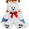 Monzana® Orsacchiotto di Peluche L - XXXL 50-175 cm Pelo Morbido Fiocco Impronta delle Zampe Pupazzo Gigante Orsetto Orso Gigante Idee Regalo Orsacchiotti Teddy Bear Regali Pupazzi