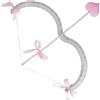Niceyoeuk Cupido - Set con mini arco e freccia, per San Valentino, costume da Cupido rosso, accessori per cosplay, accessori per foto, feste di Halloween, forniture per adulti e bambini (rosa liver