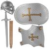 Abaodam Armatura Medievale Per Bambini Set Con Scudo E Casco Gioco Di Ruolo Armatura Romana 14.2X12.8 Pollici Accessori Cosplay Per Ragazzi 8-12 Anni
