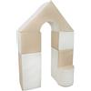 Velinda Completo Mini set 6 mattoni blocchi cubi in schiuma gioco bambino (colore: bianco, cappuccino)