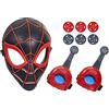 Spider-Man Marvel Across The Spider-Verse Web Action Gear, maschera e guanti di Miles Morales, giocattoli super eroi per bambini e ragazze di 5 anni