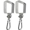OTITU Set di 2 Ganci per Altalena con Moschettone 90x90mm Ganci A Manica Collare per Altalena - Moschettone Quadrato Supporto per Gancio Gancio per Travi O Legni Quadrati Supporto