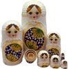SLXLYH Matrioska - Set di 7 bambole russe in legno dipinte a mano, decorazione artigianale in legno per bambole da esposizione