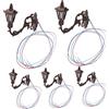 Hohopeti 5 Lampade a Muro in Miniatura 1/87 per Miniatura Sabbia, Decorazione Tavolo in Acciaio Inox e ABS