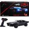 Hot Wheels - Hot Wheels Batman Batmobile R/C, Veicolo in Scala 1:10 Ispirato Al Film con Radiocomando, Controller Usb Ricaricabile, per Bambini 6+ Anni, HCD19