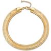 Bling Jewelry Collare Flessibile Aderente Dorato In Stile Catena Di Serpente A Spina Di Pesce Omega Per Donne Adolescenti Flessibile Aderente 15 Pollici 10 MM Di Larghezza