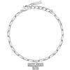 TRUSSARDI T-Logo Bracciale Donna in Acciaio, Zirconi - TJAXC26