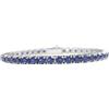 Goldway bracciale tennis in acciaio L316 anallergico con zirconi colorati mm4 regalo uomo donna disponibili in diverse Misure (21 cm, Blu)