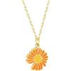 Hmsanase Collana Uomo Donna Gioielli Ciondolo Pendente Necklace Collane Con Ciondolo A Forma Di Fiore Con Ciondolo Stile Romantico Catene Di Fiori Di Colore Bianco Arancione Giallo Verde Arancio Dorato