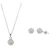 inSCINTILLE Arcobaleno Parure Collana e Orecchini in Argento con Sfere e Strass