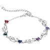 kaululu Bracciale con Nome Personalizzabile Kidult Famiglia Bracciale Donna Argento Braccialetto con Incisione Personalizzata Bracciale Amicizia Festa Della Mamma Regalo Anniversario per Lei